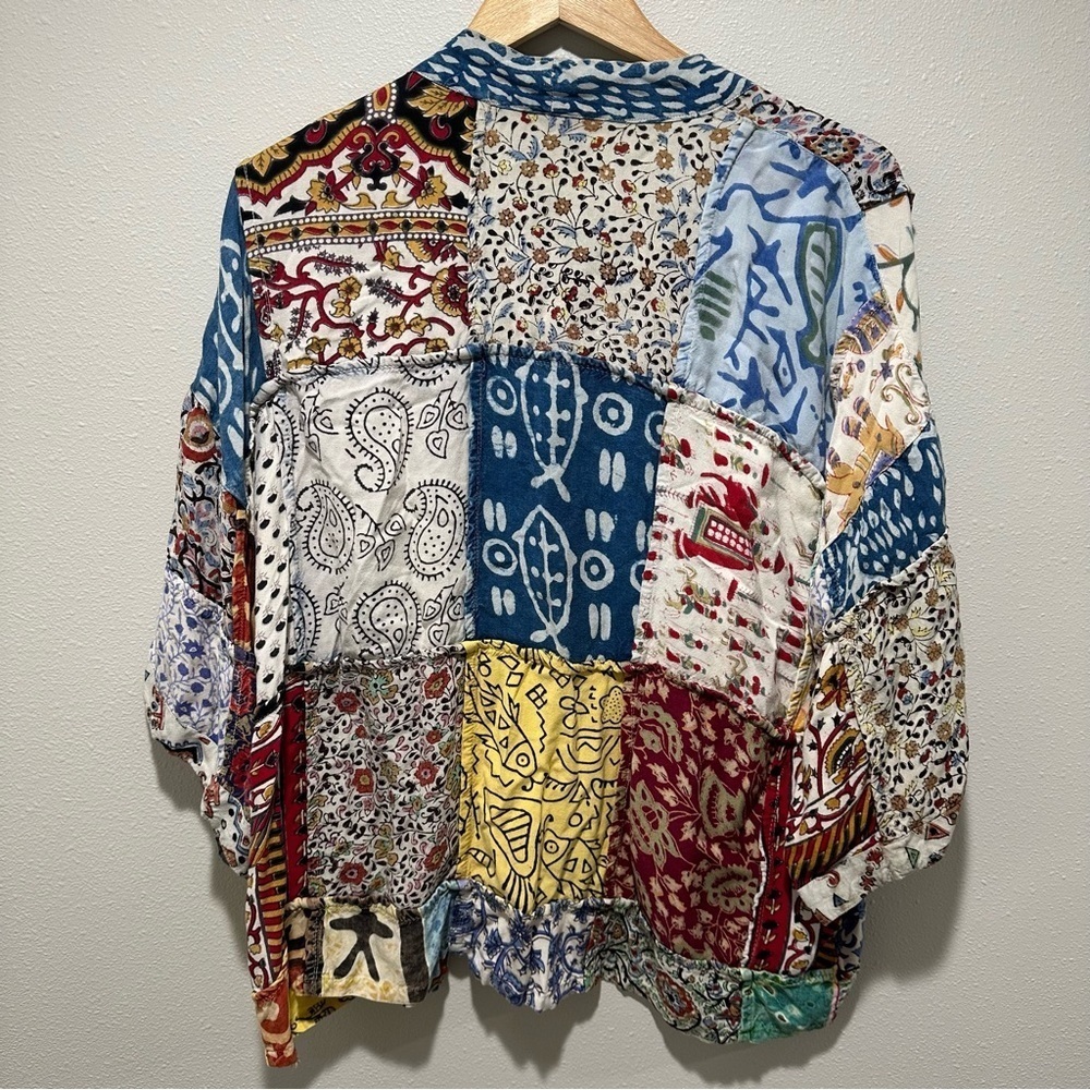 Sacred Threads Boho Patchwork Top - Picture 6 of 7